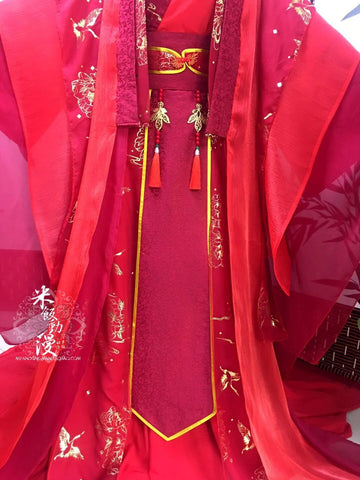 Anime Mo Dao Zu Shi Wei Wuxian Cosplay Costume Xie Lian Costumes Chinese Traditional Women Hanfu Red Wedding Dress Full Set