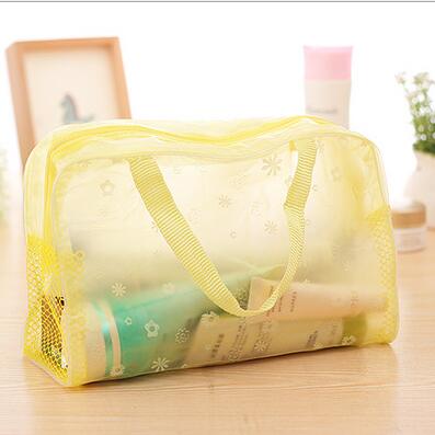 Women Travel Transparen Cosmetic Bag Zipper Trunk Makeup Case Make Up Bags Handbag Organizer Storage Pouch Toiletry Wash Bag