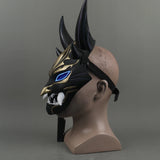 Game Genshin Impact Xiao Resin Helmet Cosplay Mask Led Light PVC Helmet Halloween Party Prop Carnival Costume