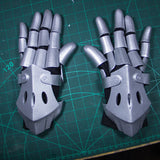 Gothic Mask Mechanical Cosplay Punk style Masks Gothic Knight Mechanical Gloves Gauntlets Devil Horns Sci-Fi  Functional Wind