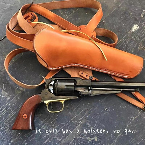 Old West Cowboy Cowgirl Cosplay Costume Revolver Pistol Gun Holster PULeather Bullet Holder For Colt 6 Inch Barrel Shoulder Belt