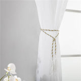 1/2Pc Curtain Gold Tassel Tie Rope Curtain Clip Tiebacks for Curtains Accessories Gold Tie Backs Polyester Curtain Holder