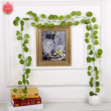 1.8 M/pcs DIY Leaf Silk Artificial Flower Foliage Vine For Wedding Party Home Room Picture Frame Decoration Rattan Leaves Crafts