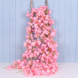 1.8M Artificial Cherry Blossom Flowers Wedding Garland Ivy Decoration Fake Silk Flowers Vine for Party Arch Home Decor String
