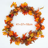 1.8M Artificial Vine Red Autumn Maple Leaf Fake Garland Plants Foliage String Christmas Garden For Thanksgiving Christmas Decor