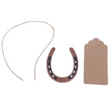1 PC Metal Horseshoe Table Centerpieces Kraft Paper Tag Bronze Wedding Gifts Souvenirs 60*70mm Party Favor Supply