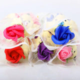 1 Pcs Creative Bear Soap Roses Scented Soap Roses Flower Houeshold Decor Accessories Christmas Valentine Gifts