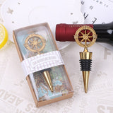 10/20/50Pcs  Metal Wine Bottle Stoppers Travel Theme Wedding Guests Gift Stopper Compass Wedding Souvenirs Wine Accessories