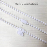 10 Meters Plastic Roller Blind Roman Vertical Shade Beaded Chain Pull Cord Window Curtain Beads Rope with Connectors D14 21