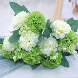 10 flower head peony artificial flowers   bouquet wedding decoration home table decoration sky blue fake flowe