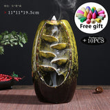 100 Pcs Backflow Incense Burner With Tray Colorful Fragrance Scent Tower Incense Mixed Scent Aromatherapy Fresh Air Aroma Spice
