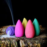 100PCS/Bag Household Natural Reflux Tower Incense Tea Smoke Backflow Incense Cones Fragrant Reflux Aromatherapy Cones
