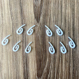 100Pcs/Set Curtain Hanging Hooks Ring Window Curtain Hanger Hooks White Plastic Curtain Hook For Car Home Office Curtain
