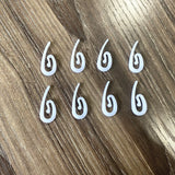 100Pcs/Set Curtain Hanging Hooks Ring Window Curtain Hanger Hooks White Plastic Curtain Hook For Car Home Office Curtain