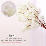 100cm Fake Cherry Blossom Flore Branches Silk Flower Tree Plants Artificial Flowers Wedding Backdrop Wall Party Home Decoration