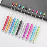 100pcs/lot Customized Engraved Beaded Metal Creative Bead Jewelry Ballpoint Pen Party Guest Gift Birthday Wedding Gift
