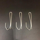 10PCS white Metal Single Hook Four Fork Curtain Tape Hook Curtain Cloth Ring Clamp Tracks DIY  Home Accessories