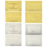 10Pcs/50Pcs/100Pcs Gold Foil Banknote Certificate and Commemorative Coin Certificate Gold Plated Silver Universal Certificate