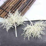 10pcs Mini Artificial Acorn leaf Flower Plant For Wedding Home Wreath Decoration DIY Scrapbooking Craft Christmas Accessories