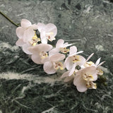 12 Heads 57cm mini artificial flower Phalaenopsis latex silicon real touch mini orchid orchidee wedding  single pcs