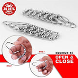 12 pcs Stainless Steel Curtain Hooks Bath Curtain Rollerball Shower Curtain Rings Hooks 5 Rollers Polished Satin Nickel Ball 35
