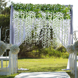 12Pcs 110CM Wisteria Artificial Flower Wreath Hanging On The Wedding Garden Outdoor Greening DIY Party Home Garden Decoration