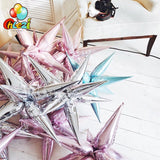 12pcs Explosion Star Balloons Birthday Party Opening Ceremony Wedding Decoration Water Drop Cone Foil Balloon Party Supplies