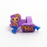12pcs/lot Mermaid rings birthday party offers gifts multi-colored animal bracelet birthday party offers gifts for guest