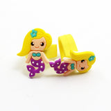 12pcs/lot Mermaid rings birthday party offers gifts multi-colored animal bracelet birthday party offers gifts for guest