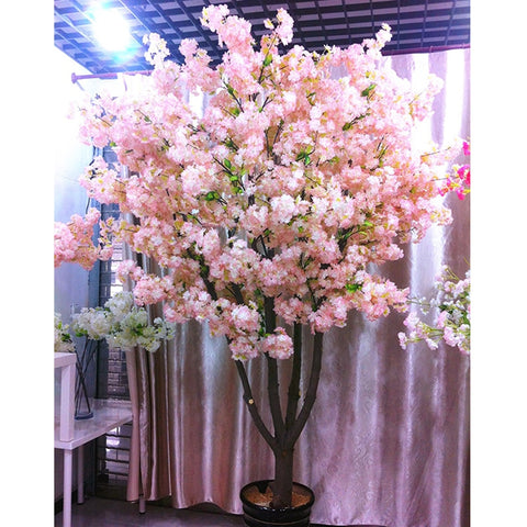 180 heads silk cherry blossom silk artificial flower bouquet artificial cherry blossom tree for home decor for DIY wedding decor