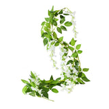 180CM Silk Artificial Flowers Rattan String Vine with Green Leaves For Home Wedding Garden Decoration Hanging Garland Wall Decor