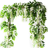 180CM Silk Artificial Flowers Rattan String Vine with Green Leaves For Home Wedding Garden Decoration Hanging Garland Wall Decor