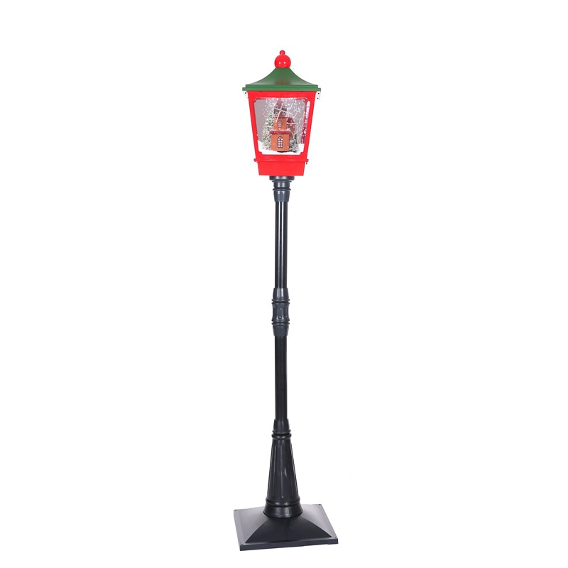 185cm Merry Christmas Decoration Supplies Snow Street Light With Music Western Style For Garden Layout Festival Party Gift