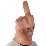 1PC Creative Middle Finger DespiseMask Latex Give the Finger Headgear One Hand Salute Mask Halloween Party Cosplay Prop Gift SW