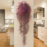 1PCS Artificial Flower Vine Hanging Plant Garland Home Garden Festival Wedding Party Simulated Leaves Venue Decorations