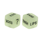 1Pair Funny Glow In Dark Love Dice Toys Adult Couple Lovers Games Aid Sex Party Toy Valentines Day Gift for Boyfriend Girlfriend