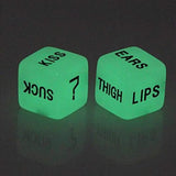 1Pair Funny Glow In Dark Love Dice Toys Adult Couple Lovers Games Aid Sex Party Toy Valentines Day Gift for Boyfriend Girlfriend