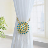 1Pcs Spring Curtain Buckle Peacock Flowers Design Magnetic Curtain Clip Hanging Curtain Holders Accessories Home Decoration
