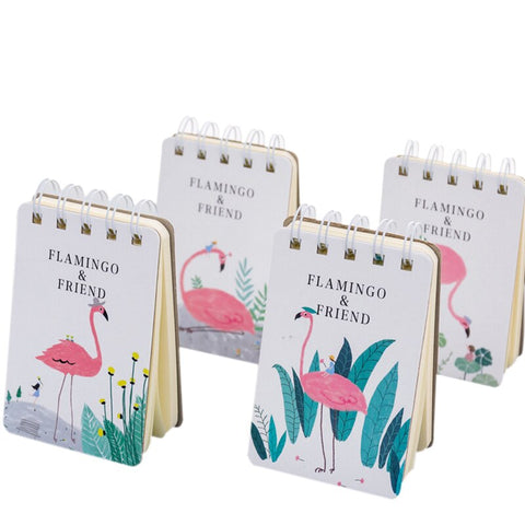 1book/lot Creative Flamingo notebook Daily Weekly Planner Spiral Notebook Time Organizer School Supplies Signature Guest Book