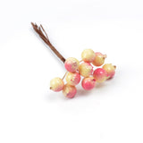 1cm 10pcs Artificial Flowers Stamens Mini berries Bouquet cherry Fake Smooth Foam Berry for Wedding Christmas Decoration