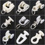 1pack Alloy Plastic Curtain Wheel Rail Straight Curved Track Rollers Hanging Curtains Hook Ring Slider Decorative Accessories