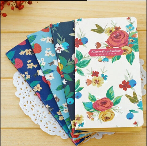 1pc/lot Lovely  Diary Planner Notebook Sweet Retro Garden Flower Series Notebook DIY Diary Kid Gift Notepads