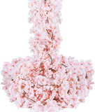 2/4/6PCs 144 Heads Artificial Cherry Blossom Flowers for Wedding Pink Garland Hanging Vine Fake Flower for Home Party Decoration
