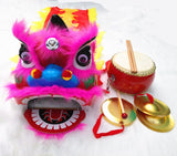 2-5age common Kid Lion Dance gong Drum Mascot Costume  10inch Cartoon Props Sub Play Parade Outfit Sport Traditional