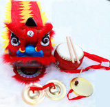2-5age common Kid Lion Dance gong Drum Mascot Costume  10inch Cartoon Props Sub Play Parade Outfit Sport Traditional