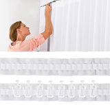 200 Pack Curtain Gliders with 8.3 MM Head Folding Glider Curtain Rail Track Glider Hooks for Curtain Rails Track Type