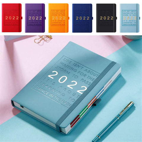 2021 A5 2022 Planner English Version Agenda Notebook Journal Notepads Diary Agenda Planner For Students School Office Supplies