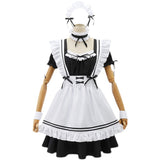 2022 Black Cute Lolita Maid Costumes Girls Women Lovely Maid Cosplay Uniform Animation Show Japanese Outfit Dress Clothes