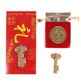 2021 Year of Ox Commemorative Coin Chinese Zodiac Souvenir Coin Year Gift Key Shape Souvenir Collection