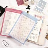 2022 Calendar Stickers Kawaii Stationery Sticker Agenda Planner Mark Label Schedule Weekly Daily Planner Organizer Supplies